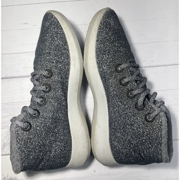 AllBirds Wool Mizzle Lace Up Active Wear Running High Top Shoes size W9 Gray - Picture 5 of 9